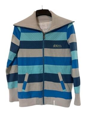 Special Blend Snowboard Striped Zip Front Jacket